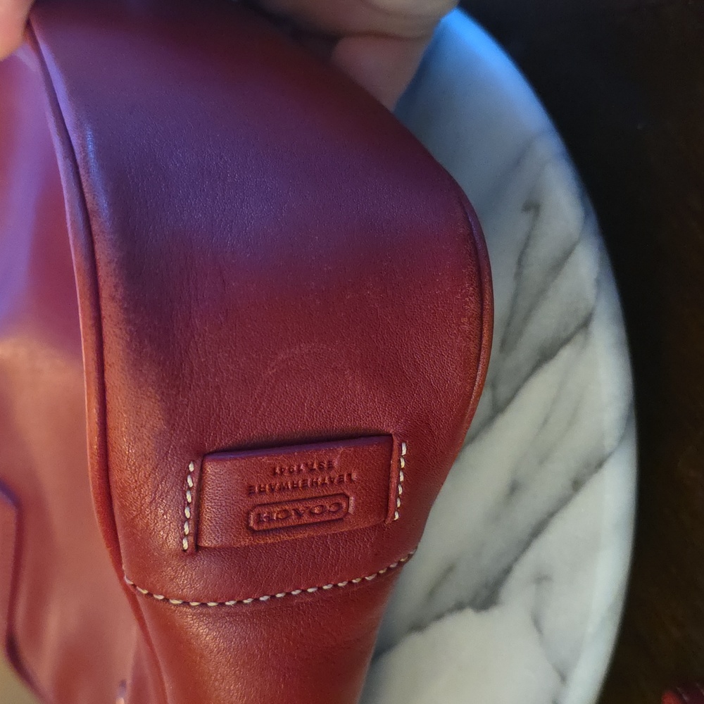 Coach 2002 Vintage Hampton Lunch Tote Bag In Red ❤️ - Picture 16 of 17